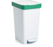 Cubo de la basura con pedal para reciclaje tatay para 25 litros smart verde