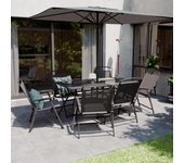Conjunto de muebles de jardín de acero doma para 6 comensales