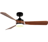 Ventilador de techo con luz silencioso dc inspire chris marrón/negro 132 cm
