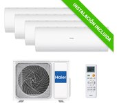 Aire acondicionado multisplit 4x1 haier perla 85 wifi 3x2000+3000 fg instalación incluida