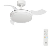Ventilador de techo con luz silencioso dc arte confort procy s blanco 91 cm