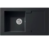 Fregadero seno con escurridor de resina rectangular interbany impasse negro 90.6x51.7cm