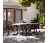Conjunto de jardin de madera tuno para 6 comensales