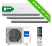 Aire acondicionado multisplit 3x1 haier expert 70 wifi 2x2000+3000 fg instalación incluida