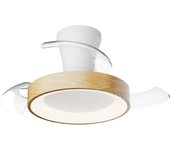 Ventilador de techo con luz retráctil silencioso dc mantra niseko fan blanco/marrón 71 cm