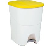 Cubo de basura ecológico con pedal denox 40 litros amarillo