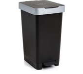 Cubo de la basura con pedal tatay para 25 litros smart / negro