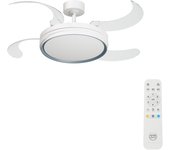 Ventilador de techo con luz silencioso dc arte confort alio l blanco 122 cm