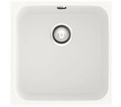 Fregadero 1 seno rectangular poalgi gandia hekla snow blanco 44x44.5 cm