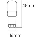 Bombilla led g9 cápsula 200 lm blanco neutro opaco