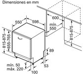 Lavavajillas integrable bosch smh4ecx28e inox 60 cm clase a