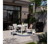 Conjunto de muebles de jardín lyra de aluminio para 4 comensales