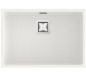 Fregadero 1 seno rectangular poalgi zie hekla snow blanco 65x45 cm