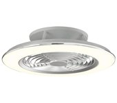 Ventilador de techo con luz sin aspas silencioso dc mantra alisio gris 74 cm
