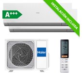 Aire acondicionado multisplit 2x1 haier expert 40 wifi 2x2000 fg instalación incluida