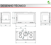 Insert leña 3 caras bea 1030s eco 13,5 kw