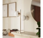 Lámpara de mesa callas inspire cristal 2 luces g9