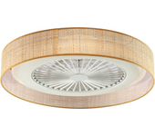 Ventilador de techo con luz sin aspas silencioso dc inspire raffan beige 55 cm color luz regulable