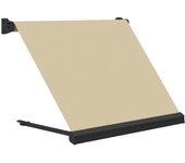Toldo brazo estor balcón malibú manual estructura gris tela beige de 3x2m