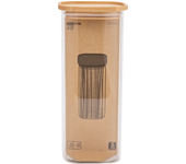 Tarro de cristal delinia con tapa de haya 10 cm