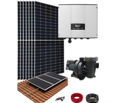 Kit depuradora solar de piscina con bomba autosolar de 2cv
