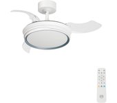 Ventilador de techo con luz silencioso dc arte confort alio s blanco 91 cm