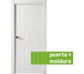 Conjunto puerta chicago blanco apertura derecha 92.5cm + tapeta