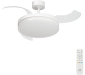 Ventilador de techo con luz silencioso dc arte confort procy m blanco 107 cm