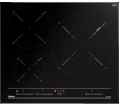 Placa de inducción teka ibc63320mss con 3 zonas de cocción zona grande de 30cm 7400 w