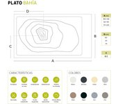 Plato de ducha bahía 210x70 cm multicolor