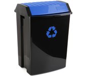 Cubo de la basura para reciclaje 50 litros azul