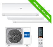 Aire acondicionado multisplit 3x1 haier flexis 70 wifi 2x2000+3000 fg instalación incluida