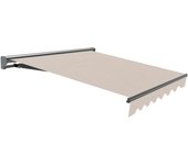 Toldo brazo extensible terraza kronos semicofre motor gris tela beige 3x2,5m