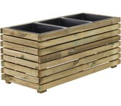 Jardinera de madera horizon marrón 40x90 cm