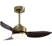 Ventilador de techo con luz silencioso dc sulion rodan marrón 97 cm