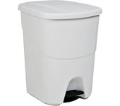 Cubo de basura ecológico con pedal denox 40 litros blanco