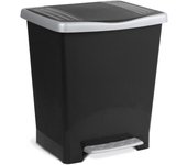 Cubo de la basura con pedal tatay para 23 litros millenium negro