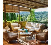 Conjunto de jardín provenza de acacia para 2 comensales