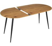 Extensible lounge (16/160x80) cm marrón, negro
