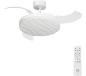Ventilador de techo con luz silencioso dc arte confort hyla m blanco 107 cm