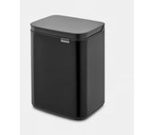 Papelera baño bo cubo rectangular negro 4 l