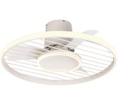 Ventilador de techo con luz sin aspas silencioso dc mantra soho blanco 66 cm