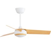 Ventilador de techo con luz silencioso dc forlight sfera blanco/marrón 91 cm
