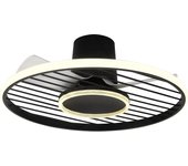 Ventilador de techo con luz sin aspas silencioso dc mantra soho negro 66 cm