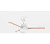 Ventilador de techo con luz e27 silencioso dc forlight buran blanco 110 cm