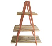 Figura decorativa mueble carrito de 127 cm marrón, rosa