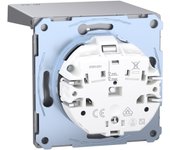 Enchufe schuko schneider electric plata
