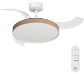 Ventilador de techo con luz silencioso dc arte confort hera m blanco 107 cm