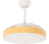 Ventilador de techo con luz retráctil silencioso dc forlight wish blanco 106 cm