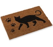 Felpudo coco gatos negro 40 x60 cm